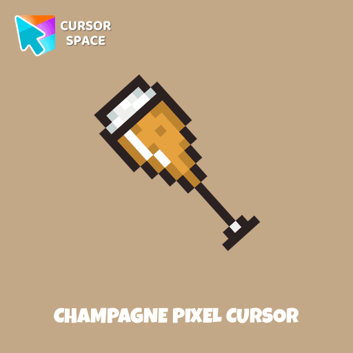 Champagne Pixel cursor pointer cursor